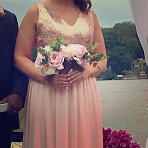 Rose gold & blush dress